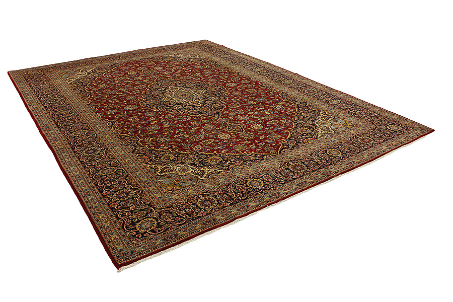 Kashan Tapis Persan 401x301 - Image 1