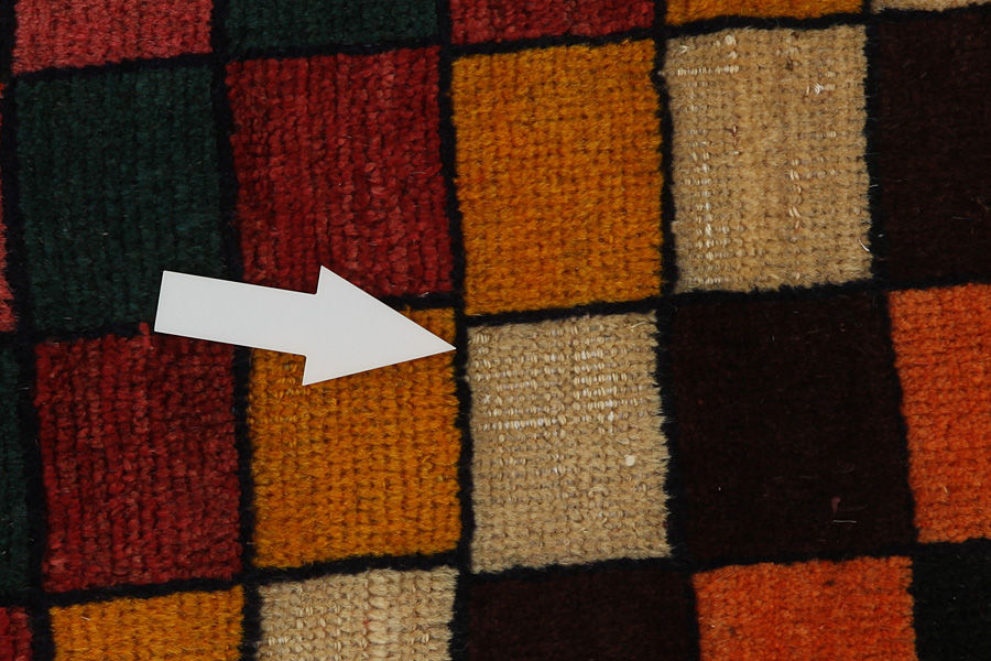 Gabbeh - old Tapis Persan 133x80 - Image 9