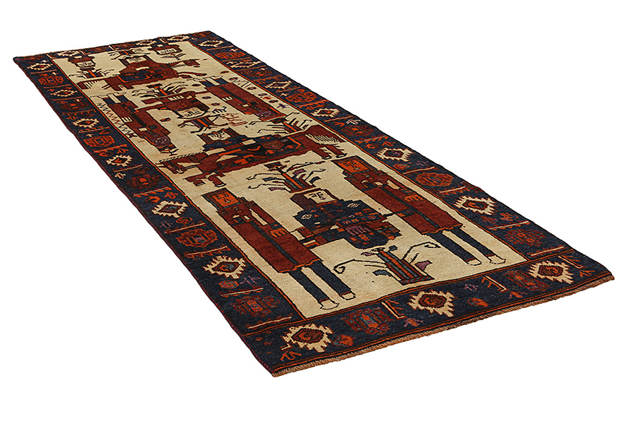 Gabbeh - Qashqai Tapis Persan 372x130 - Image 1