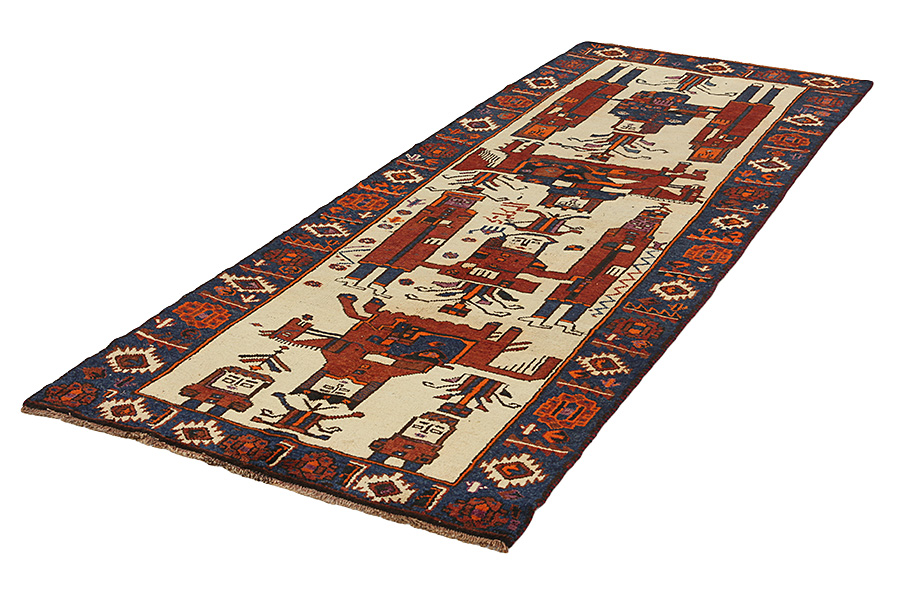 Gabbeh - Qashqai Tapis Persan 372x130 - Image 2