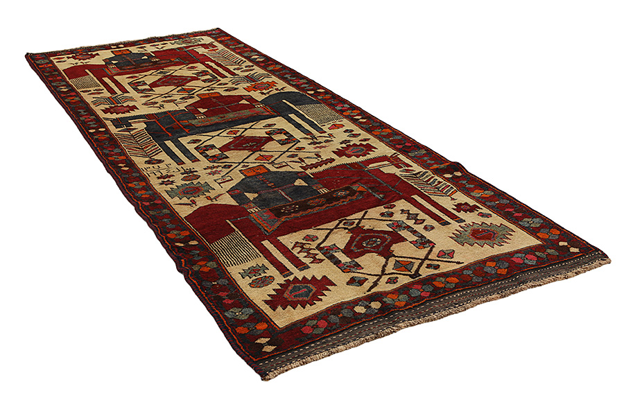 Bakhtiar - Qashqai Tapis Persan 413x157 - Image 1