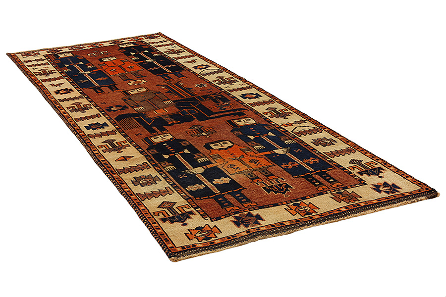 Bakhtiar - Qashqai Tapis Persan 351x140 - Image 1