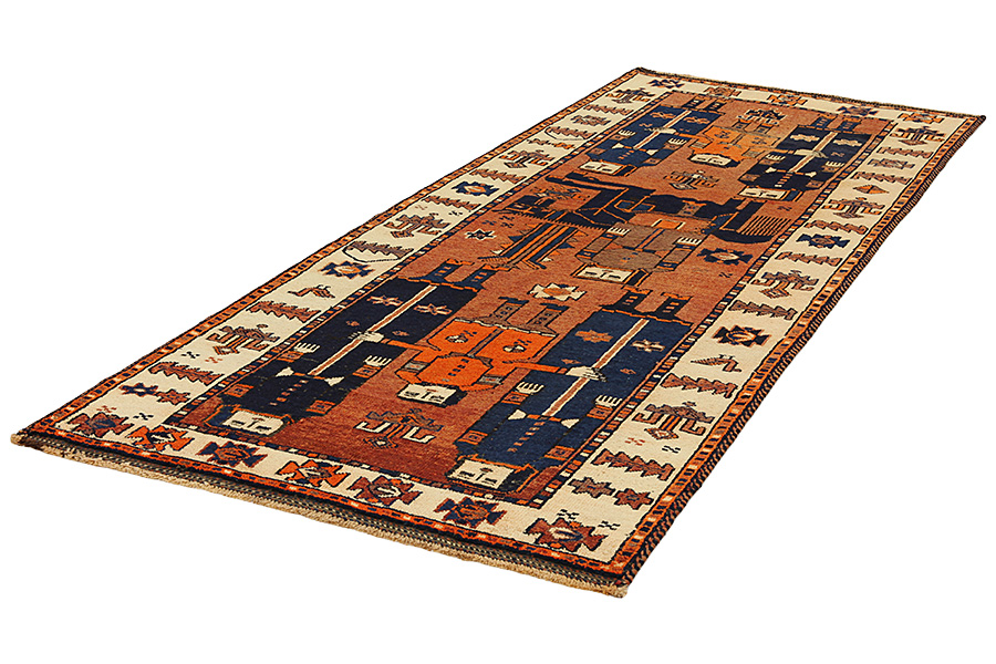 Bakhtiar - Qashqai Tapis Persan 351x140 - Image 2