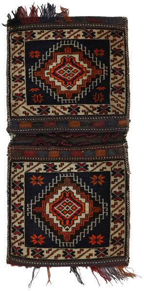 Turkaman - Saddle Bag Tapis Afghan 123x60