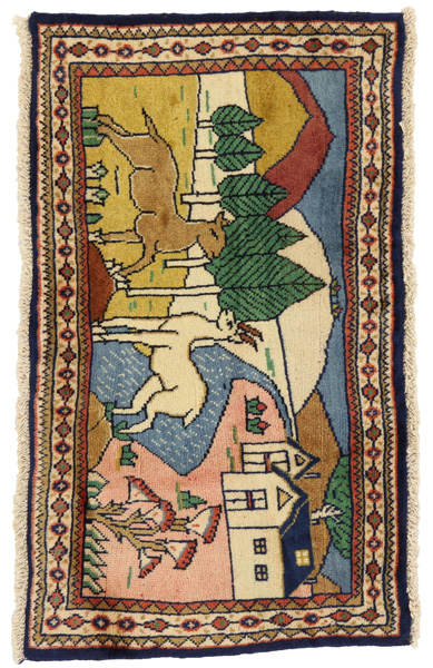 Jozan - Sarough Tapis Persan 95x55