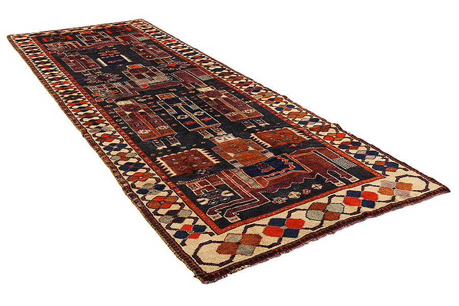 Bakhtiar - Qashqai Tapis Persan 441x148 - Image 1