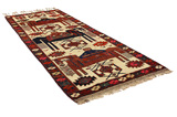 Bakhtiar - Gabbeh Tapis Persan 398x143 - Image 1